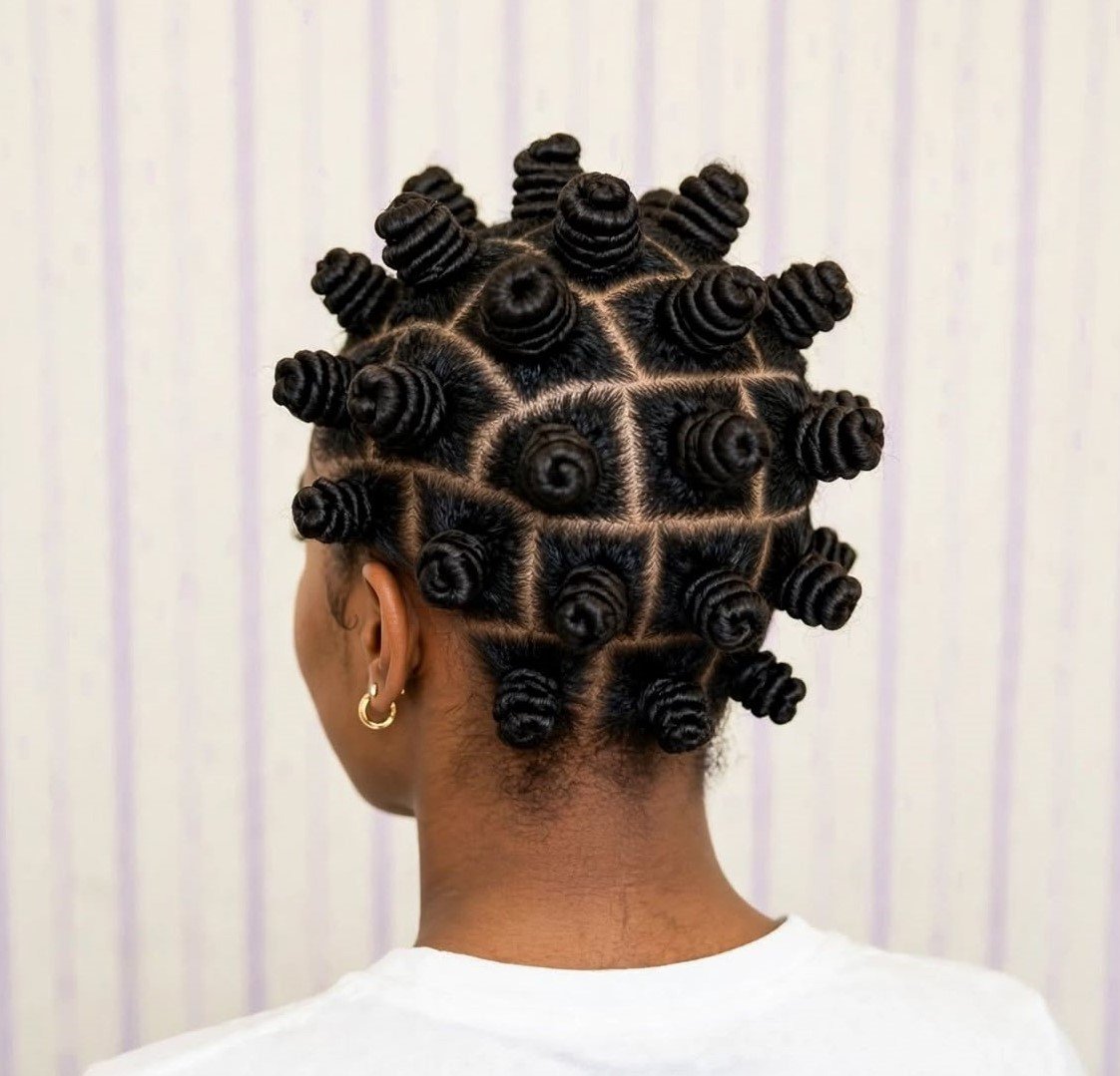 Bantu Knots natural hairstyle