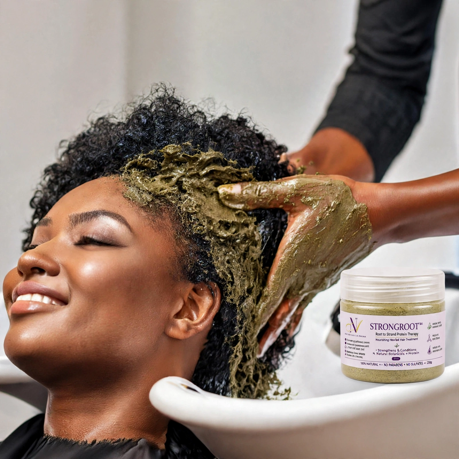 Scalp therapy session at Natural Asilia